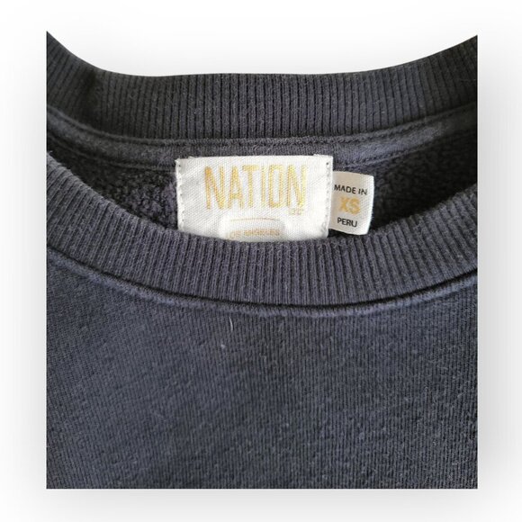 Jet Black Pleat Shoulder Nikka Sweatshirt by Anthropologie Nation LTD XS - Picture 9 of 12